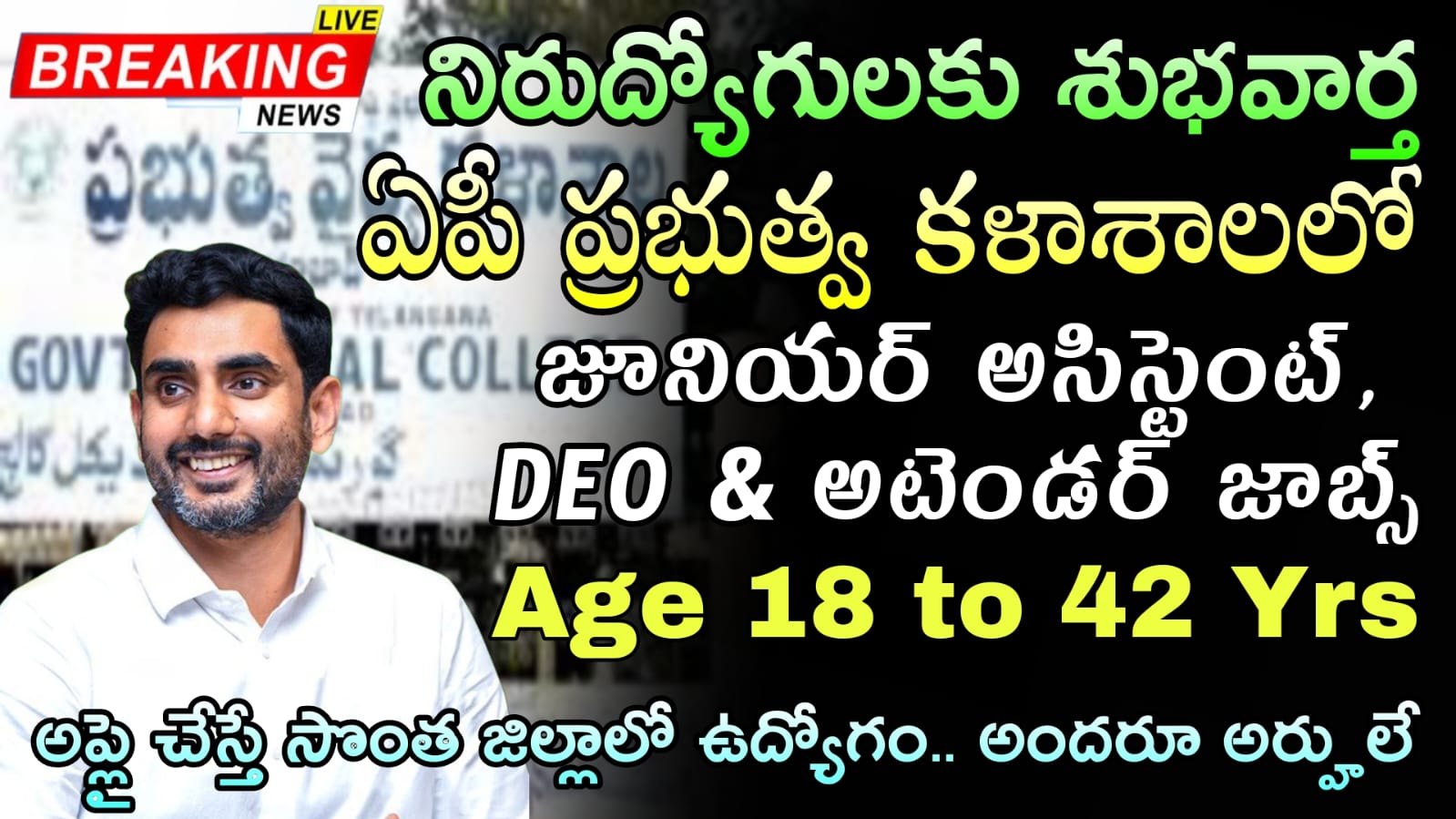 Free Jobs :No Exam ప్రభుత్వ వైద్య కళాశాల లో అటెండర్ డేటా ఎంట్రీ ఆపరేటర్ ఉద్యోగాల భర్తీ 
